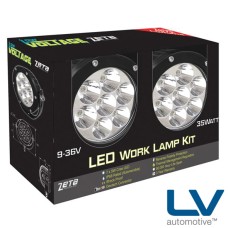 LV ZETA Industrial Spec LED Driving Light Kit - 6972 Total Lumens